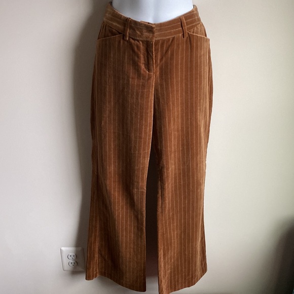 Velvet Pinstripe Wide Leg Pants - Picture 8 of 10